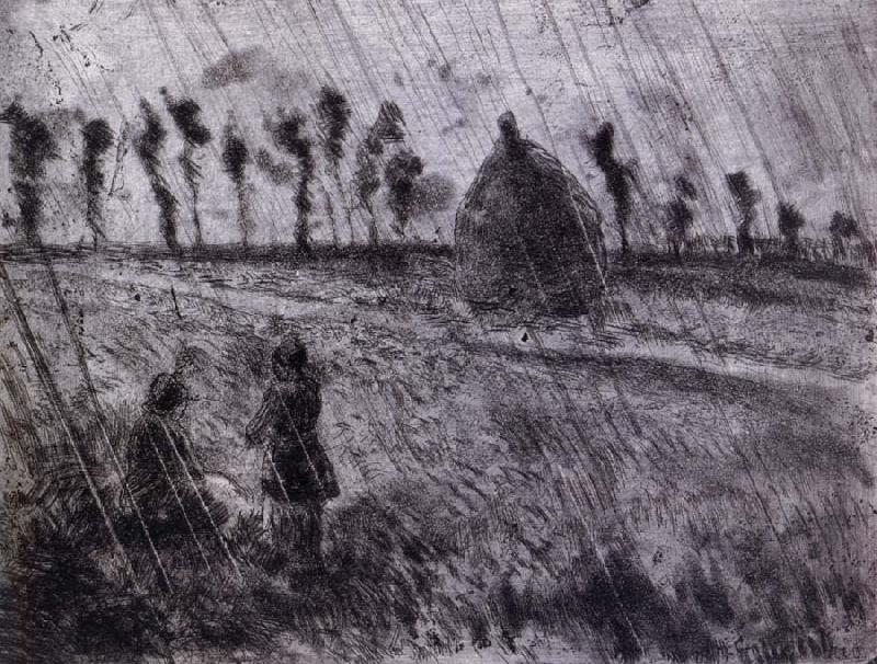 Camille Pissarro Rainy effect